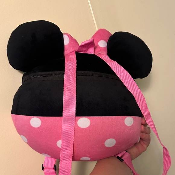 Disney Minnie Mouse Pink and Black Kids Backpack - Picture 8 of 10